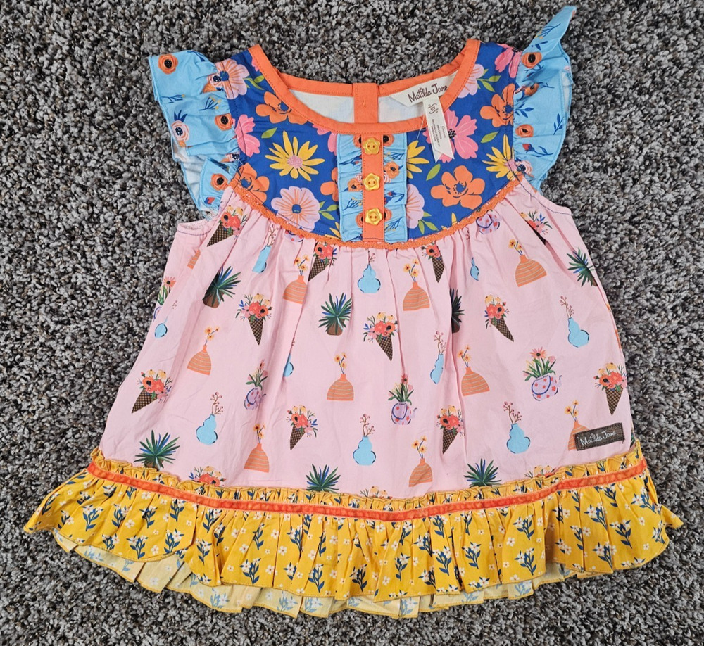 Matilda Jane Vase of Wonders Tunic Short Sleeve Top Girls Sz 6